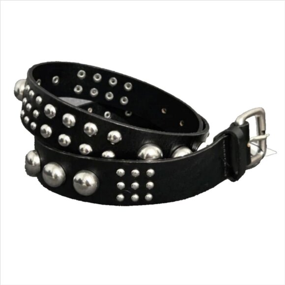 Zara Studded Leather Belt
